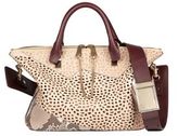 Thumbnail for your product : Chloé Baylee Medium Perforated Leather & Snakeskin Satchel