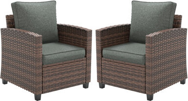 Winston Porter Patio Single Chair With Cushion(Set Of 2)