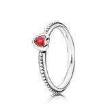 Thumbnail for your product : Pandora Heart silver ring with golden red synthetic ruby