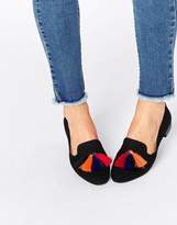 Thumbnail for your product : Glamorous Tassel Black Slipper Shoes
