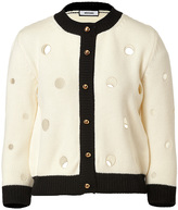 Thumbnail for your product : Moschino Wool Cutout Dot Cardigan
