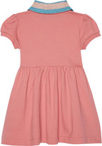 Thumbnail for your product : Gucci Web collar cotton polo dress 6-36 months