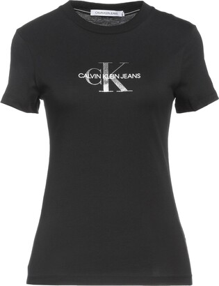 Calvin Klein Women's Black T-shirts | ShopStyle