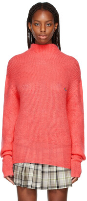 Vivienne Westwood Pink Mohair Lisa High Neck Sweater