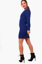 Thumbnail for your product : boohoo Petite Maria Soft Knit Jumper Dress