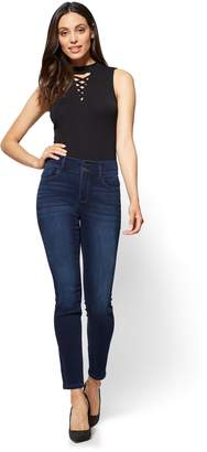 New York & Co. Soho Jeans - Petite High-Waist Curvy Ankle Legging - Endless Blue Wash