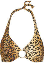 Thumbnail for your product : Melissa Odabash Brussels Embellished Halterneck Leopard-print Bikini Top
