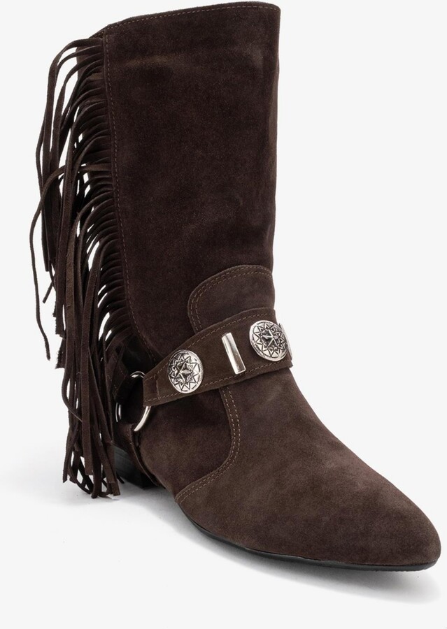 Forever & Always Shoes Women's Selora Leather Buckle Western Boot