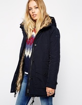 Thumbnail for your product : Pepe Jeans Parka With Faux Fur Lined Hood - Navy