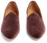 Thumbnail for your product : Le Monde Beryl - Venetian Velvet Slipper Shoes - Womens - Burgundy