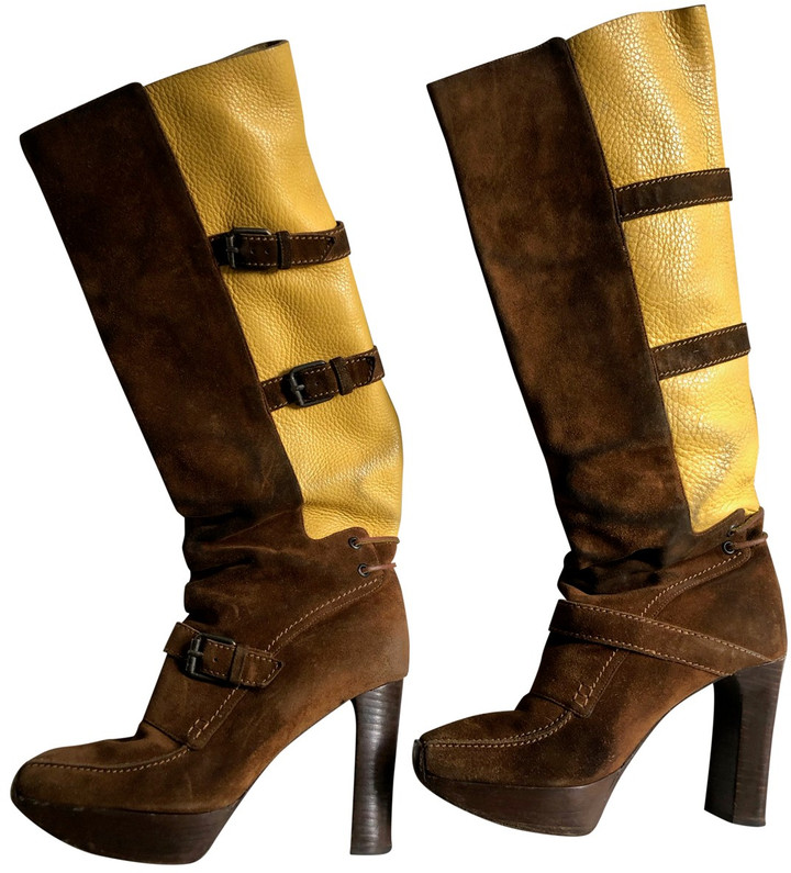 Jean Paul Gaultier Brown Leather Boots ShopStyle