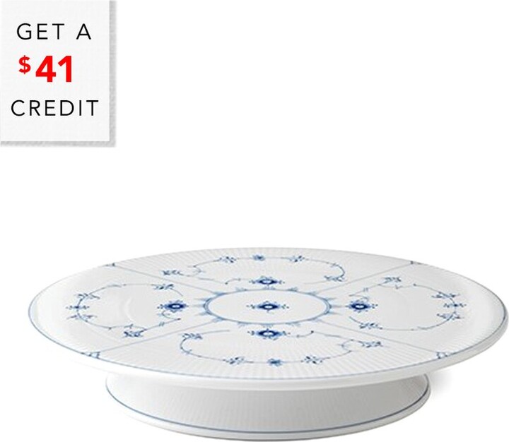 Royal Copenhagen Fluted Plain Footed Cake Plate