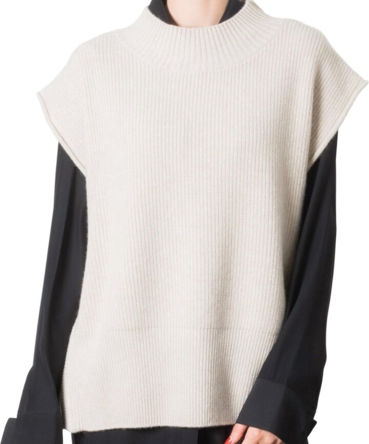 Elaine Kim Teah Cashmere Vest Top In Stardust