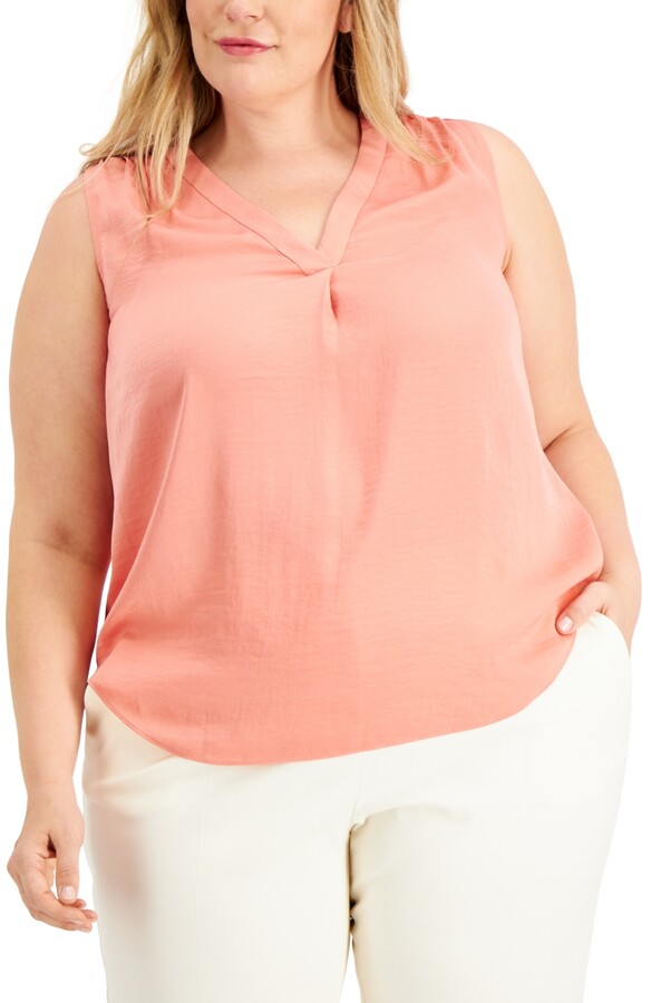 macys plus size tank tops