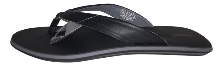Puma black Leather Sandals - ShopStyle