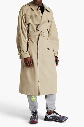 Vetements Oversized printed cotton-blend trench coat