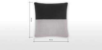 Narvi’k Narvik Block Stripe Knitted Cotton Cushion 45 x 45cm, Grey