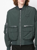 Thumbnail for your product : Emporio Armani Logo Zipped Bomber Jacket
