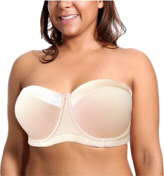 DELIMIRA Women's Underwired Support Full Cup No Padding Plus Size