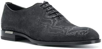 Versace snake textured lace-up shoes