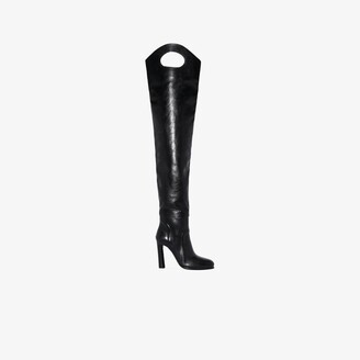 leather thigh high boots for sale