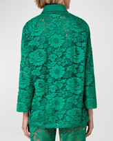 Thumbnail for your product : Akris Gina Floral Techno Lace Collared Jacket