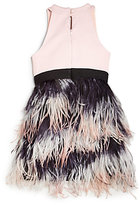Thumbnail for your product : Milly Minis Girl's Ostrich Feather Knit Dress