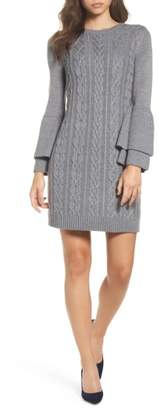 Eliza J Mixed Cable Sweater Dress
