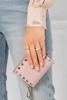Thumbnail for your product : Valentino Garavani The Rockstud Leather Wallet - Pastel pink