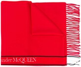 Thumbnail for your product : Alexander McQueen Logo-Motif Fringed Scarf