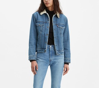 levis sherpa lined denim jacket womens