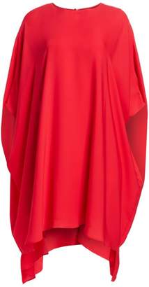 St. John Silk Georgette Draped Dress