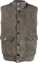Thumbnail for your product : Kiton Feather-Down Suede Padded Gilet