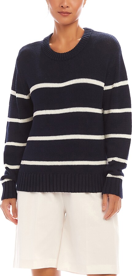 Karen Kane Striped Crewneck Sweater