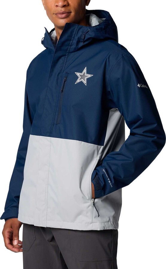 Men's Columbia Navy/Silver Dallas Cowboys Big & Tall Field Bound Omni-Shield Full Zip Jacket