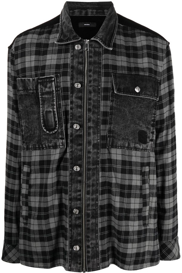 diesel plaid shirt