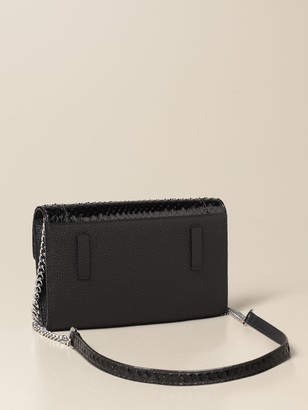 Lancel Mini Bag Ninon Bag In Hammered Leather And Python