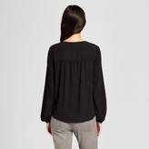 Thumbnail for your product : Mossimo Women's Long Sleeve V-Neck Top Black