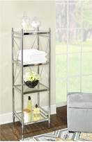 Thumbnail for your product : Linon Furniture Linon Pinnacle Chrome And Glass Four Tier Shelf
