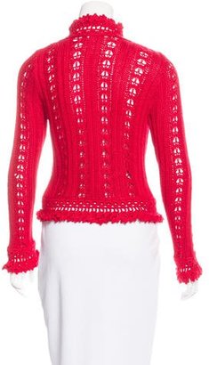 Chanel Crochet V-Neck Cardigan