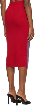 Victor Glemaud Purple & Red Colorblock Skirt