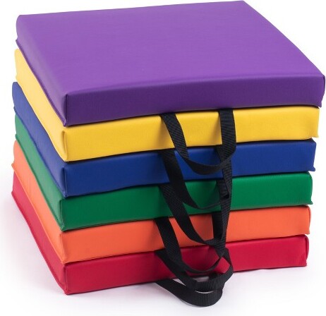 BintivaVinylSquareSpotMarkerSet–6-PieceCushionedSeatingandSteppingStoneKitwithBuilt-InHandles