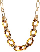 Thumbnail for your product : Kenneth Jay Lane Tortoise Resin Link Chain Necklace