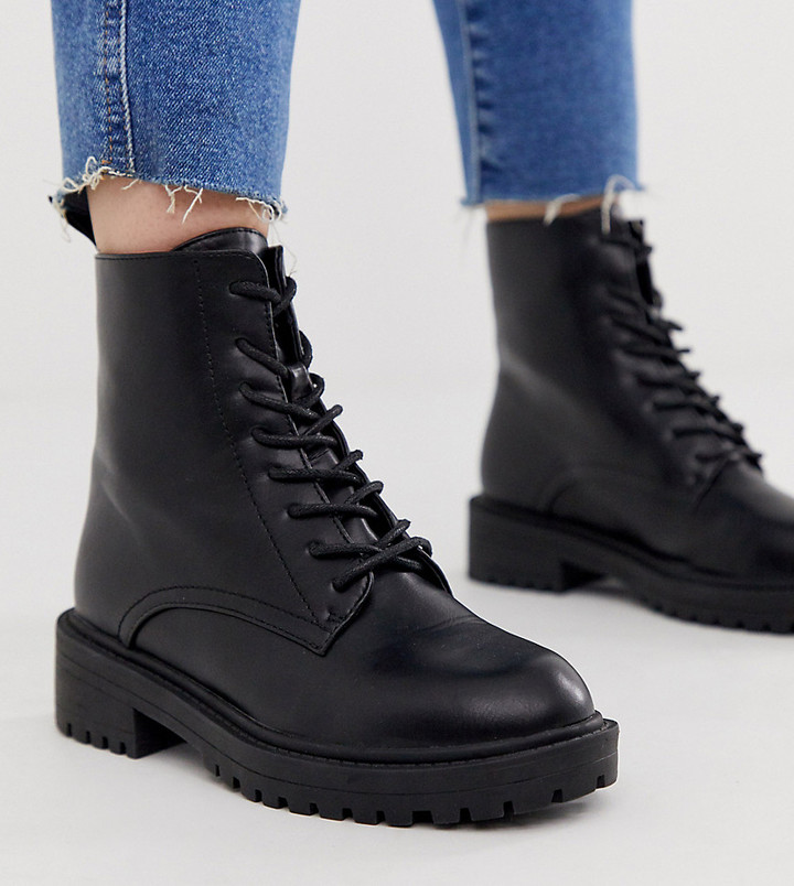Raid Wide Fit Black Women's Boots | Shop the world's largest 
