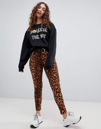 Daisy Street peg trousers in leopard print