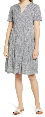 BeachLunchLounge Coley Print Tiered Shift Dress