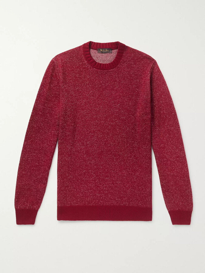 Loro Piana Mélange Linen, Cashmere and Silk-Blend Sweater