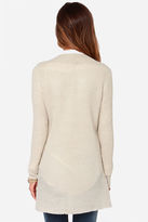 Thumbnail for your product : BB Dakota Howell Beige Cardigan Sweater