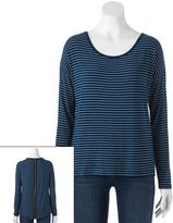 Thumbnail for your product : Pink republic striped high-low zipper top - juniors