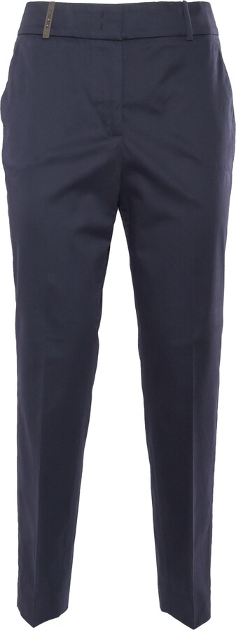 Peserico Elegant Blue Trousers